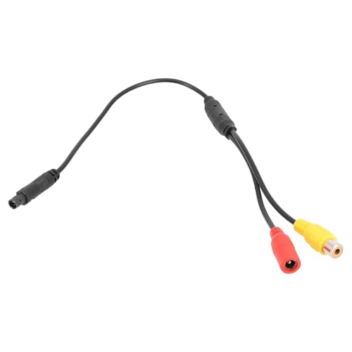 YuYue Electronic 4-Pin Male Backup Reverse Camera Car Universal to CVBS RCA Female Connector Signal Power Adapter Wire Harness Audio Cables
