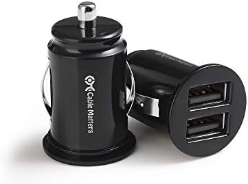 Cable Matters 2-Pack 4.8A 24W Flush Mount Dual USB Car Charger
