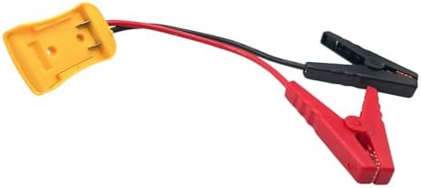 Jumper Cables with Adapter Compatible with De.walt 20V Battery, 1.3FT 8AWG Alligator Clips Jumper Starter Automotive Booster Cables Power for Car Jump Starting Using Tool Batteries
