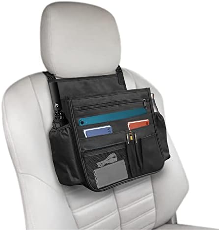 Boczif Car Backseat Organizer, Hanging Passenger Seat Storage Bag, Car Front Seat Organizer for Office Kids Suplly,Truck Cab Organizer with Separately Pokect for Laptop, Multiple Pockets, Cup Holders