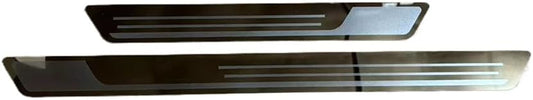 4 Pcs Car Door Sill Protectors for 2017-2023 2024 2025 Jeep Compass, Auto Door Entry Guards Kick Plates Scuff Protector Trim Shield Threshold Protection