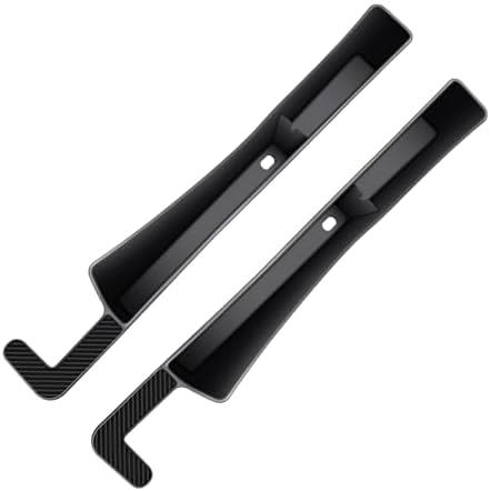 LEIWOOR Car Seat Gap Filler with Phone Holder - Universal Fit Anti-Drop Center Console Gap Blocker for Most Cars, Soft TPE Material Seat Side Storage Organizer (2 Pack)