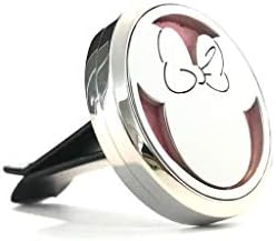FIKA Minnie Car Air Freshener Vent Clip Locket Aromatherapy Essential Oils Great For Travel Pads included (Minnie)