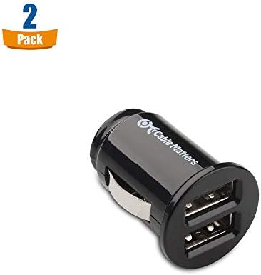 Cable Matters 2-Pack 4.8A 24W Flush Mount Dual USB Car Charger