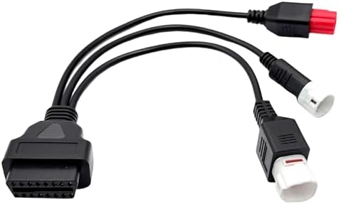 1 Pcs 3 in 1 OBD2 Diagnostic Cable 16 Pin OBD2 Adapter to 3/4/6 Pin Cable Scanner Tool Compatible with Yamaha Moto Guzzi Piaggio Vespa KTM Honda Motorcycle