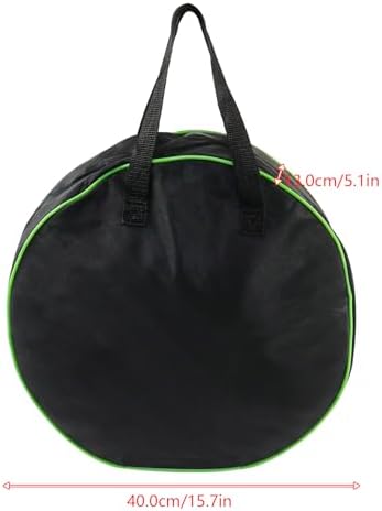 Klmnop 15.7 Inch Jumper Cable Bag - Round Waterproof Storage Bag, Organizer for EV & Garden Hoses (Black)