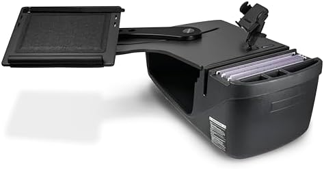 AutoExec Reach Desk Back Seat Car Desk for Your Vehicle Workstation and Mobile Office, Black, with Phone Mount