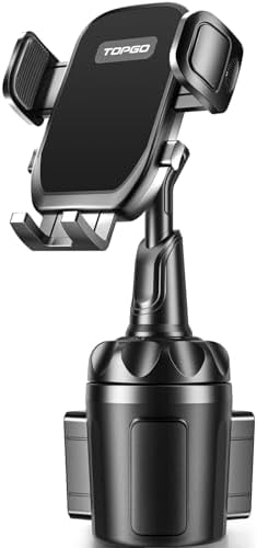 Car Phone Mount, Cup Phone Holder for Car [Secure & Stable] Cup Phone Holder Cell Phone Automobile Cradle for iPhone 16 and More Smart Phone -Black