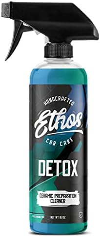 Ethos Detox - Ceramic Coating Prep Spray, Panel Wipe, Glass Cleaner - Prep Ceramic Coating, Wax, or Sealant - Multi-Purpose Formula - Leaves Nothing But the Shine