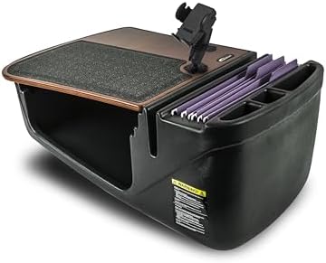 AutoExec AE-GMEF-PM-21M Efficiency GripMaster Car Desk for Your Vehicle Workstation and Mobile Office, Mahogany with Phone Mount