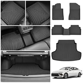 Cartist Floor Mats for Kia K5 (Only FWD Models) 2021-2026 & Hyundai Sonata/Sonata Hybrid 2020-2026, All Weather Cargo Liner for K5 Accessories, Heavy Duty Car Mats, Car Accessories