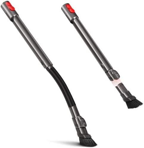Extendable Flexible Crevice Tool Compatible with Dyson V7 V8 V10 V11 V12 V15 Gen5 Vacuum, Quick Release Slim Nozzle for Hard-to-Reach Gaps, Replacement Part 971433-01, Home & Car Cleaning Attachment