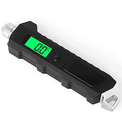 MEANLIN MEASURE Digital Tire Pressure Gauge 0-230 PSI Heavy Duty Professional Accessories for SUV RV Truck and Normal Cars with Backlit LCD and Flashlight