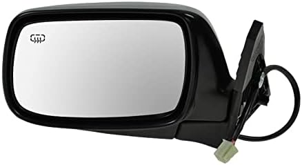 TRQ Driver Side Mirror Assembly Electric Adjustment Heated No Memory Black Compatible with 2000-2004 Subaru Outback SU1320105