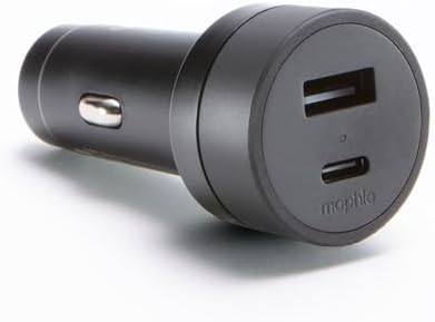Mophie 42W Dual USB-C + USB-A Car Charger, Universal AUX Compatibility