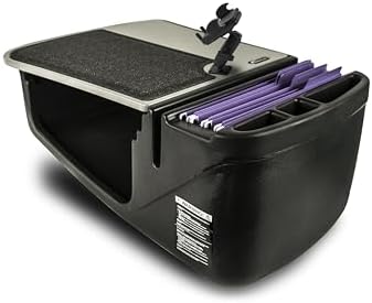 AutoExec AE-GMEF-PM-GT Efficiency GripMaster Car Desk for Your Vehicle Workstation and Mobile Office, Grey with Phone Mount