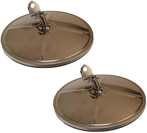 2 Pack 8.5" Convex HotSpot Mirror - Stainless Steel Mount 5/16'' Female Adjustable Ball Stud & Bolt. L Bracket Included For Easy Replacement 97803, Freightliner TL 97803