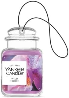 Yankee Candle Car Jar Ultimate Air Freshener, Long Lasting Car Fragrance, Coconut Beach, Lemon Lavender, Sage & Citrus, Wild Orchid (Variety Pack of 4)