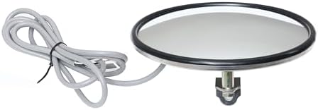 Stainless Steel 8" Convex Blind Spot Mirror with L Bracket,Heated. Smooth back surface version.