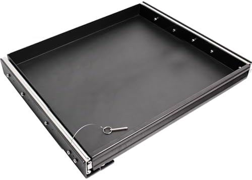 Heavy Duty Steel Sliding Battery Tray,Generator Slide Out Tray for RV, Universal RV Storage Rack for Tools and Outdoor Gear (24"x24"x2.7")