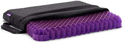 Purple Royal Seat Cushion, Portable 2 Inch Gel Seat Cushion, GelFlex Grid | Handles for Car, Office Chair, Stadium - Pressure-Reducing for Hard Seats, Temperature-Neutral, No-Slip - Made in USA