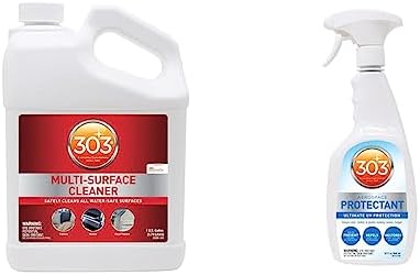 303 Multi-Surface Cleaner - Safely Cleans All Water Safe Surfaces, 1 Gallon (30570) & Protectant - Provides Superior UV Protection, 32oz (30313CSR) Packaging May Vary