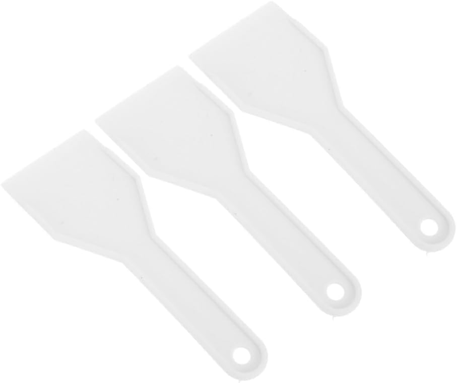 Alipis 3-pack Refrigerator Scraper Freezer Frost Shovel Ice Removing Spatula for Fridge Cleaning 6.10 X 2.16 in Smooth Edge Kitchen and Car Windshield Ice Removal