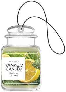 Yankee Candle Car Jar Ultimate Air Freshener, Long Lasting Car Fragrance, Coconut Beach, Lemon Lavender, Sage & Citrus, Wild Orchid (Variety Pack of 4)