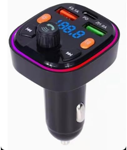 Universal Wireless Car Kit FM Transmitter – High-Fidelity Bluetooth Speakers for Cars, Plug-and-Play Stereo Sound System with Dual USB Charging Ports & Clear FM Broadcast