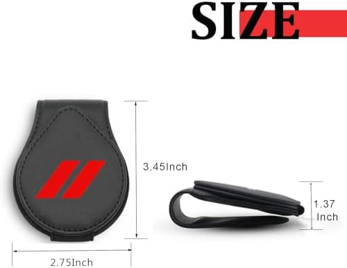 Sunglasses Holders for Car Visor Compatible with Dodge Charger Challenger Durango Car Accessories Magnetic Leather Glasses Eyeglass Clip Car Visor Accessories (//)