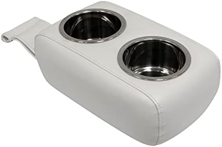 Wise 3059-784 Pontoon Double Drink Holder with Stainless Steel Cup Holders, White