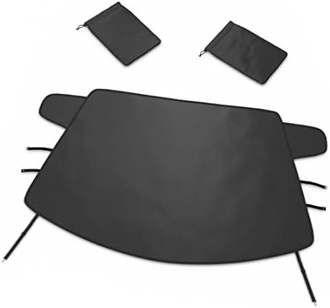 Autotech Park Custom-fit Snow Cover Compatible with 2015-2025 GMC Canyon, Windshield Cover Comes with Rear Mirror Cover