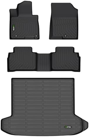 All Weather Car Floor Mats & Cargo Liner for 2022-2025 2026 Hyundai Tucson (No Hybrid Models) Custom Fit Full Set Accessories - Black