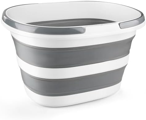 10L Collapsible Bucket with Handle, Foldable Ice Bucket Car Wash Buckets for Cleaning, Portable Wash Basin for Fishing Gardening Window Washing Mopping Household Use Cleaning Supplies