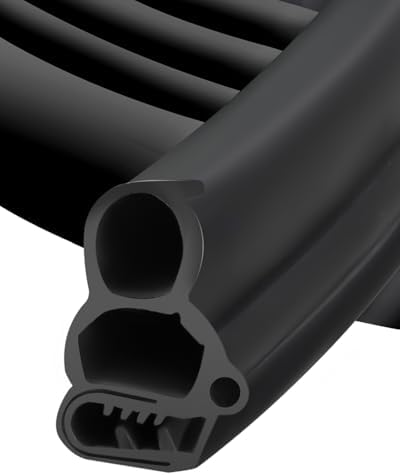 Automotive Door Weather Stripping with EPDM 3 Side Bulbs, 10FT | Car Door Rubber Seal Strip Trim, Car Door Edge Trim Seal Strip Gasket for Trucks RVs Camper Boats Cabinets Home Applications