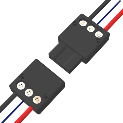 Quick-Release Power Connector for Car Amps & Powered Subwoofers - Compatible with 4 AWG & 8 AWG Cables - Fast Plug Disconnect for Amplifiers, Active Bass Systems, and Car Audio Installs 2-Pack