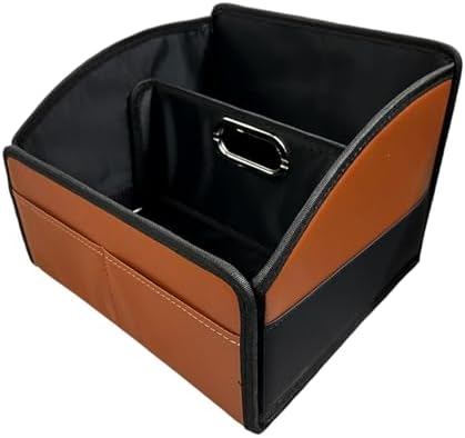 Car Seat Organizer, Foldable Leather Auto Storage Box