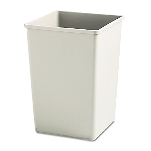 Rubbermaid Commercial Products Untouchable 35 Gal Square Container Gray for Offices/Mailrooms/Classrooms/Areas of High Waste Generation