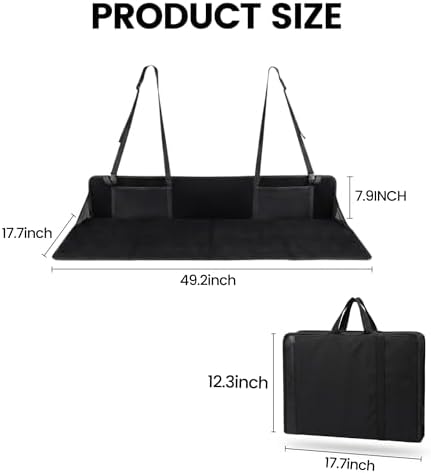 Foldable Car Back Seat Extender for Sleeping, Rear Seat Mattress Extension Plate, Portable Car Bed Platform for Camping & Road Trips, Expands Trunk Space, Fits Most Cars & SUVs