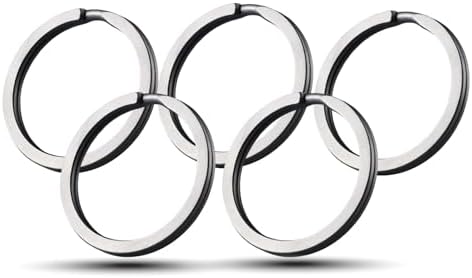 Titanium Key Rings - 25mm Flat Split Rings for Car Keys, 5-Pack | Premium GR2 titanium, ultra-lightweight & non-magnetic. 25mm flat split rings for secure key carry. 5-pack rustproof loops