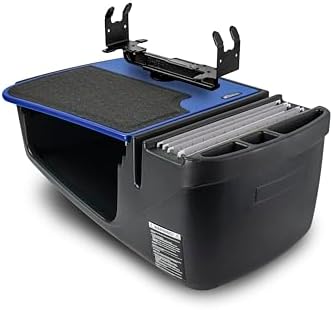 AutoExec Efficiency GripMaster Car Desk for Your Vehicle Workstation and Mobile Office, Blue, with Printer Stand