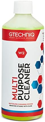 Gtechniq W2 Multi-Purpose Cleaner for Cars, 17 fl oz | Effectively Removes Stubborn Food, Grease, Pen & Soil Stains from All Surfaces, Works on Carpet, Tires, Engine Bays & Fabric