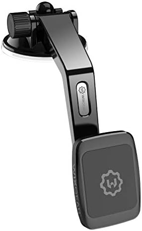 WixGear Magantic Mount, Universal Dashboard Curved Magnetic Phone Car Mount Holder for Cell Phones and Mini Tablets with Fast Swift-snap Technology, Magnetic Cell Phone Mount