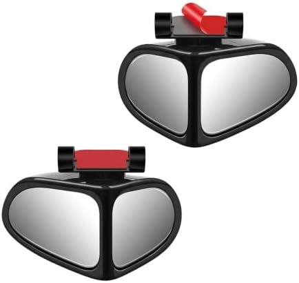 2 PCS Car Blind Spot Mirrors, Dual-sided Wide Angle Rearview Mirror, Adjustable High Definition Glass with ABS Anti-collision Housing, Reverse Parking Auxiliary Tool for Most Cars (Black)