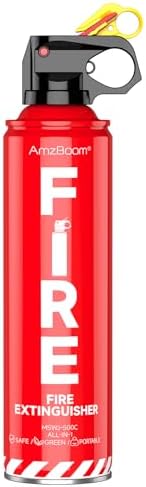 Fire Extinguisher for Home 1Pack, Kitchen, Car, and Grill,Compact Water-Based A, B, C, K Extinguisher with 6-Year Warranty and Easy Storage.