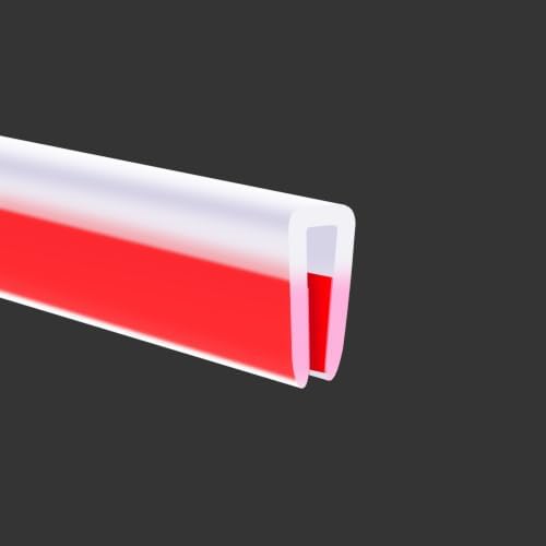 Clear Rubber Edge Trim, Self-Adhesive Transparent Edge Protector for Sheet Metal Parts, Car Doors, Flexible Silicone Rubber Material, Size 1/16"(1mm), Fit 0-3/32"(2mm), U Channel Edge Guard, 20Ft