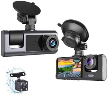 2K Dash Cam Front and Rear Inside Dash Camera for Car Security Video Recorder, Car DVR Dashcam 2'' Screen Loop Recording, HDR, G-Sensor, Night Vison