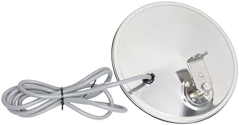 Stainless Steel 8" Convex Blind Spot Mirror with L Bracket,Heated. Smooth back surface version.