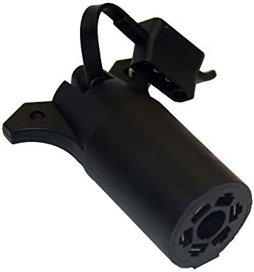 Buyers Products TC2074T 7-Way Flat to 4-Flat Trailer Connector Adapter with LED Tester, Durable Weather-Resistant Plastic Plug, Fixes Truck to Trailer Wiring Mismatch for Utility & Light‑Duty Trailers