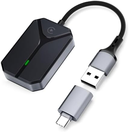 Wireless CarPlay Adapter for iPhone, 2026 Wired to Wireless CarPlay Dongle, Plug & Play USB-C Adapter, 5.8GHz WiFi, Bluetooth 5.3, Auto Connect, Low Latency, for Cars 2015+